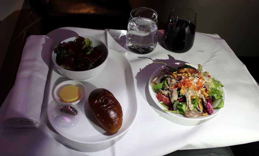 Supper in Qantas business class