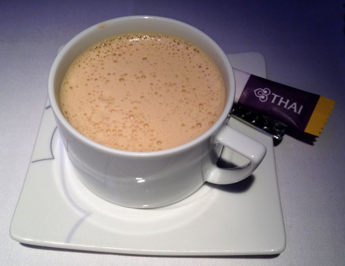 A Thai Airways cappuccino – not bad at all, but not your typical cuppa.