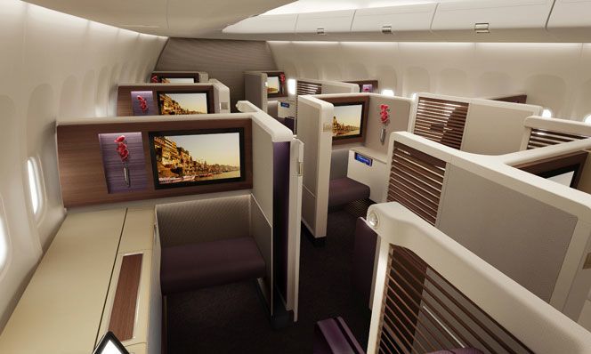Oasis first class on Thai Airways' Boeing 747 aircraft