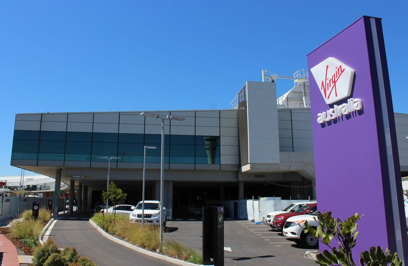 Virgin's newly-extended terminal in Brisbane, housing an expanded lounge