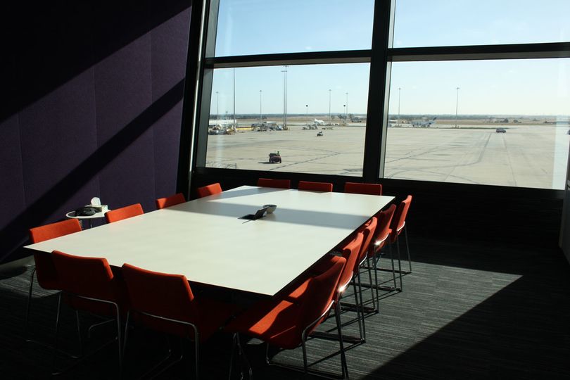 Virgin Australia's largest meeting room at Melbourne Airport offers an unbeatable vista.. Chris Chamberlin